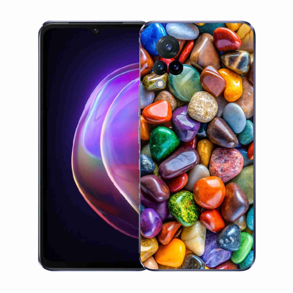 Gél borító mmCase a Vivo V21 4G/5G készülékhez - színes strasszkövek