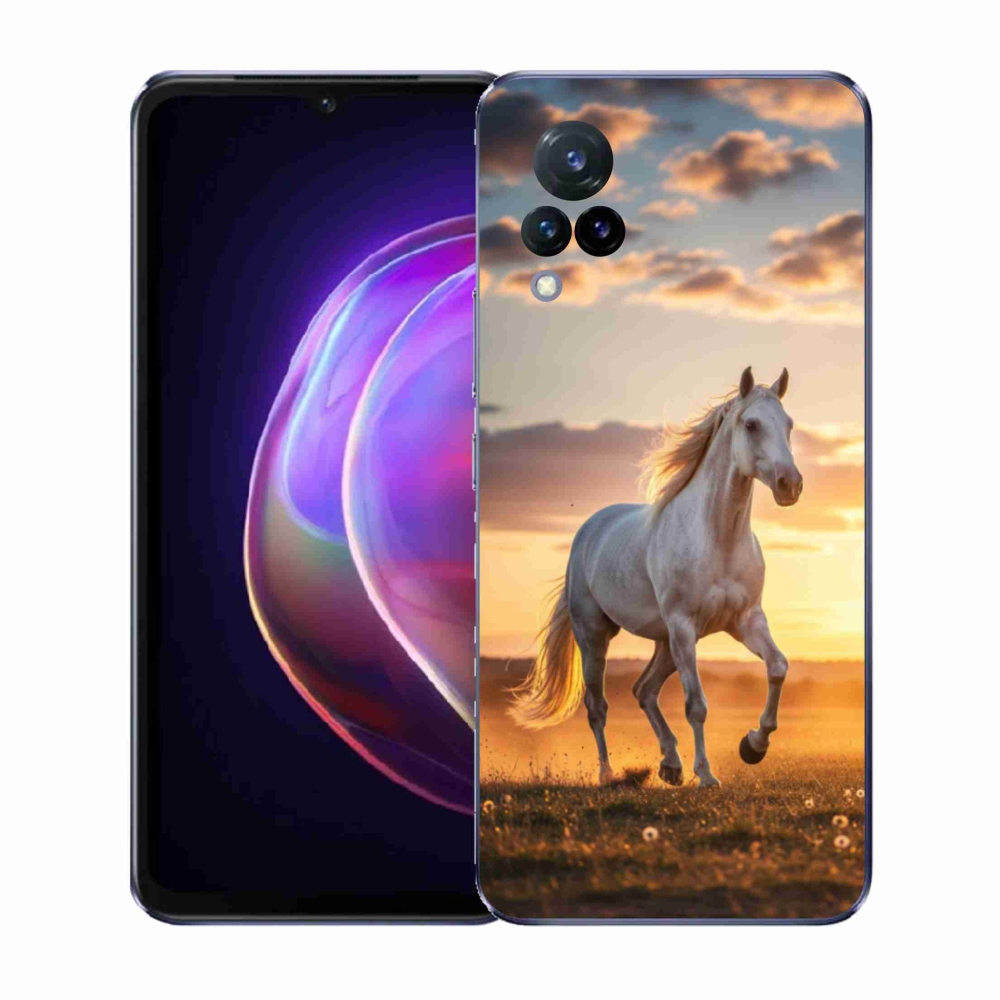 Gél borító mmCase a Vivo V21 4G/5G - futó fehér ló 2