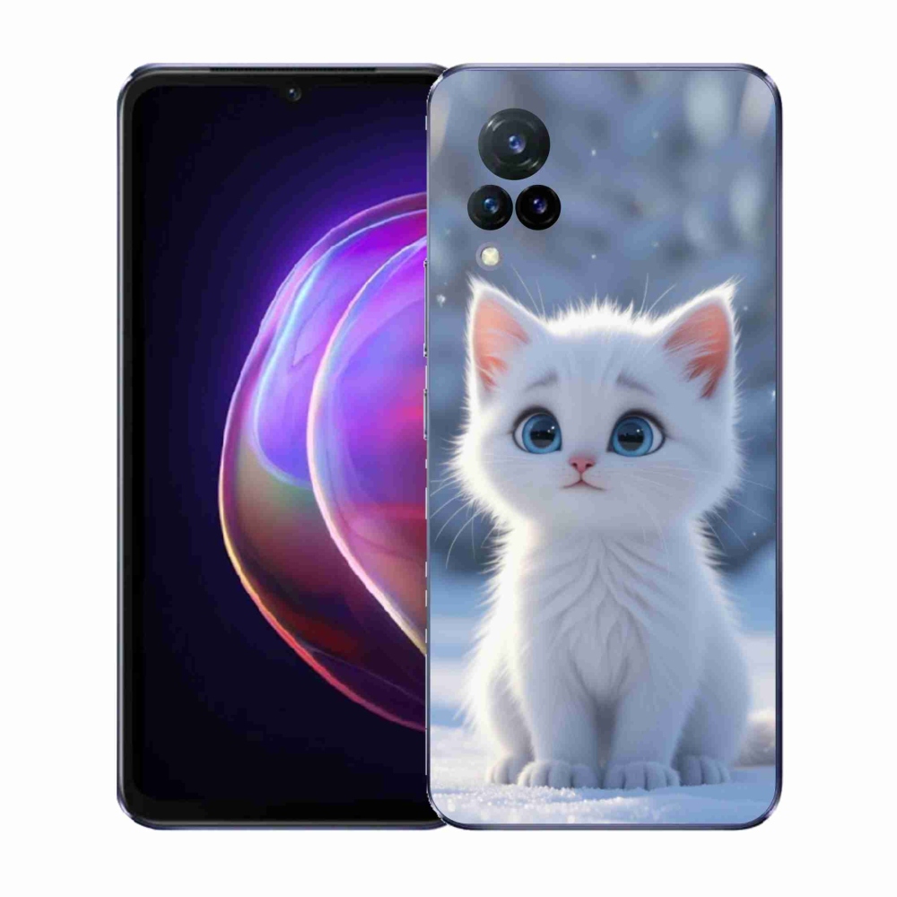 Gél borítás mmCase a Vivo V21 4G/5G készülékhez - fehér cica 3