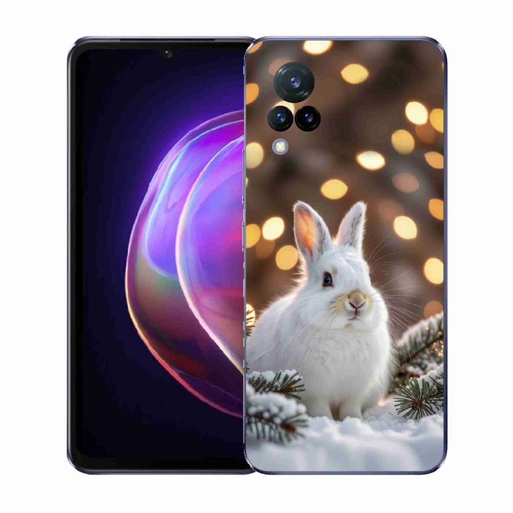 Zselés borítás mmCase a Vivo V21 4G/5G készülékhez - fehér nyúl
