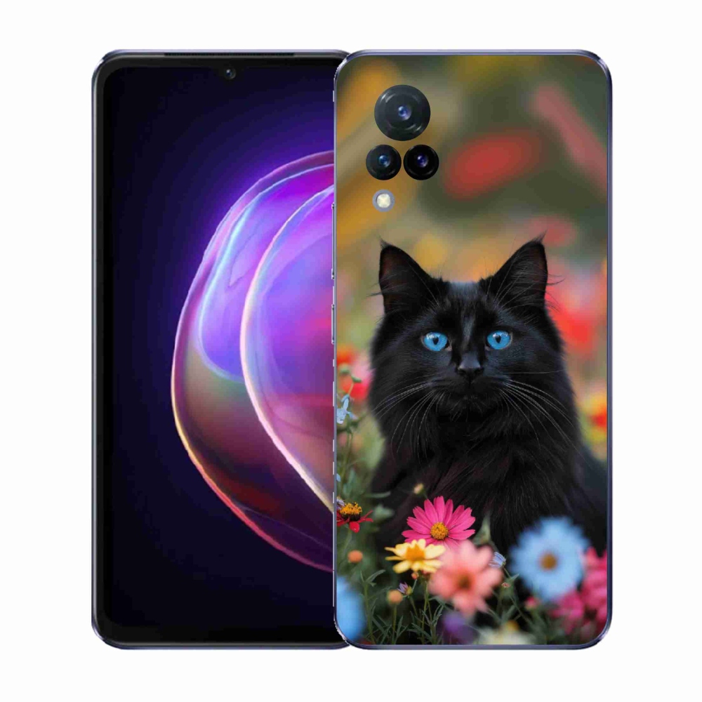 Gél borítás mmCase a Vivo V21 4G/5G készülékhez - fekete cica 4
