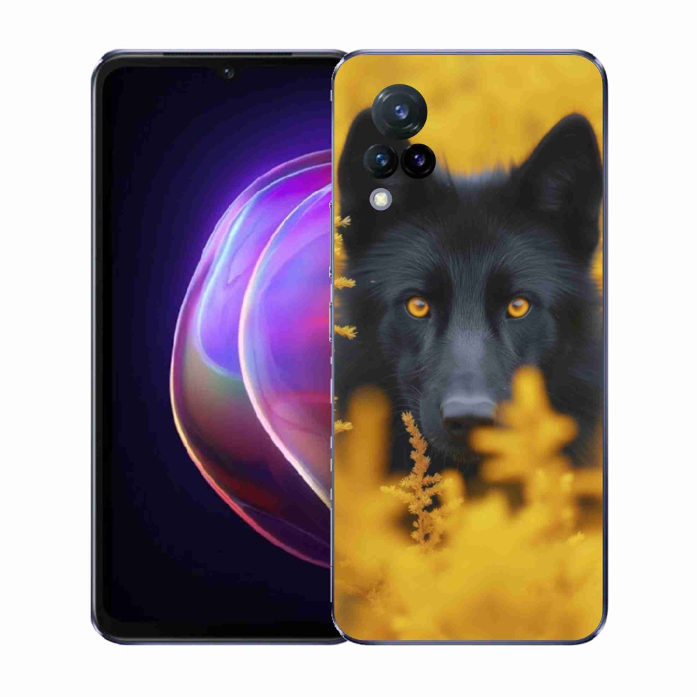 Gél védőburkolat mmCase a Vivo V21 4G/5G készülékhez - fekete farkas 2