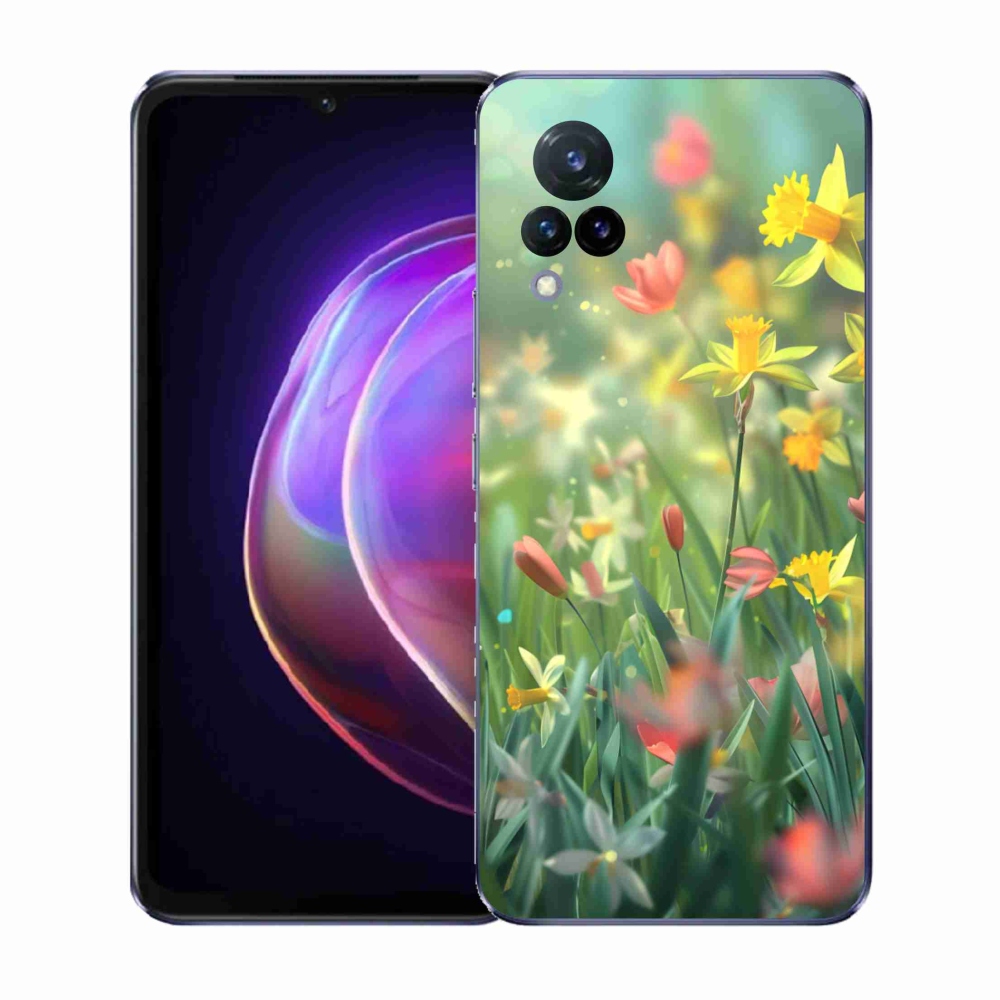 Gél borítás mmCase a Vivo V21 4G/5G készülékhez - tavaszi virágok