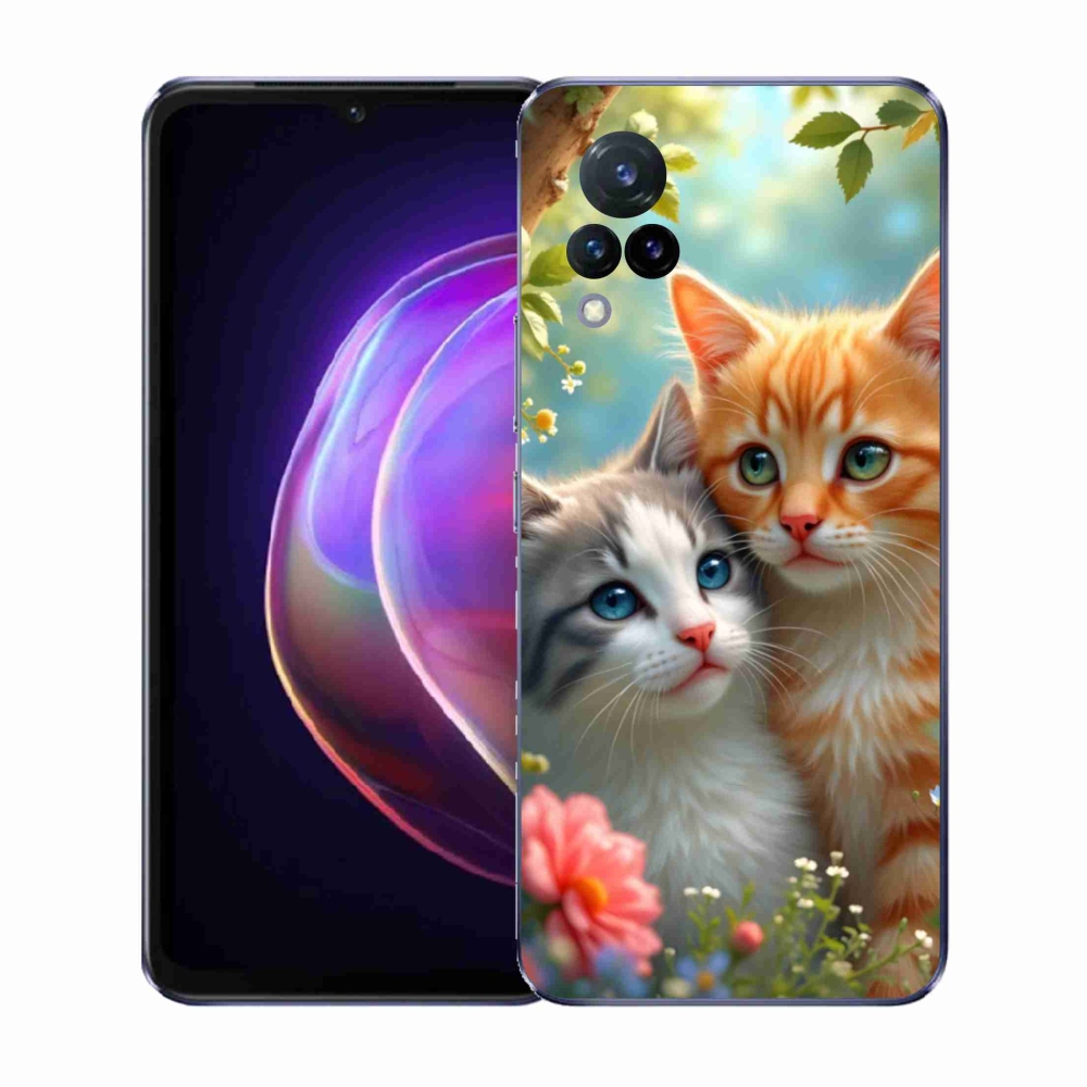 Gél borítás mmCase a Vivo V21 4G/5G készülékhez - cat love 2