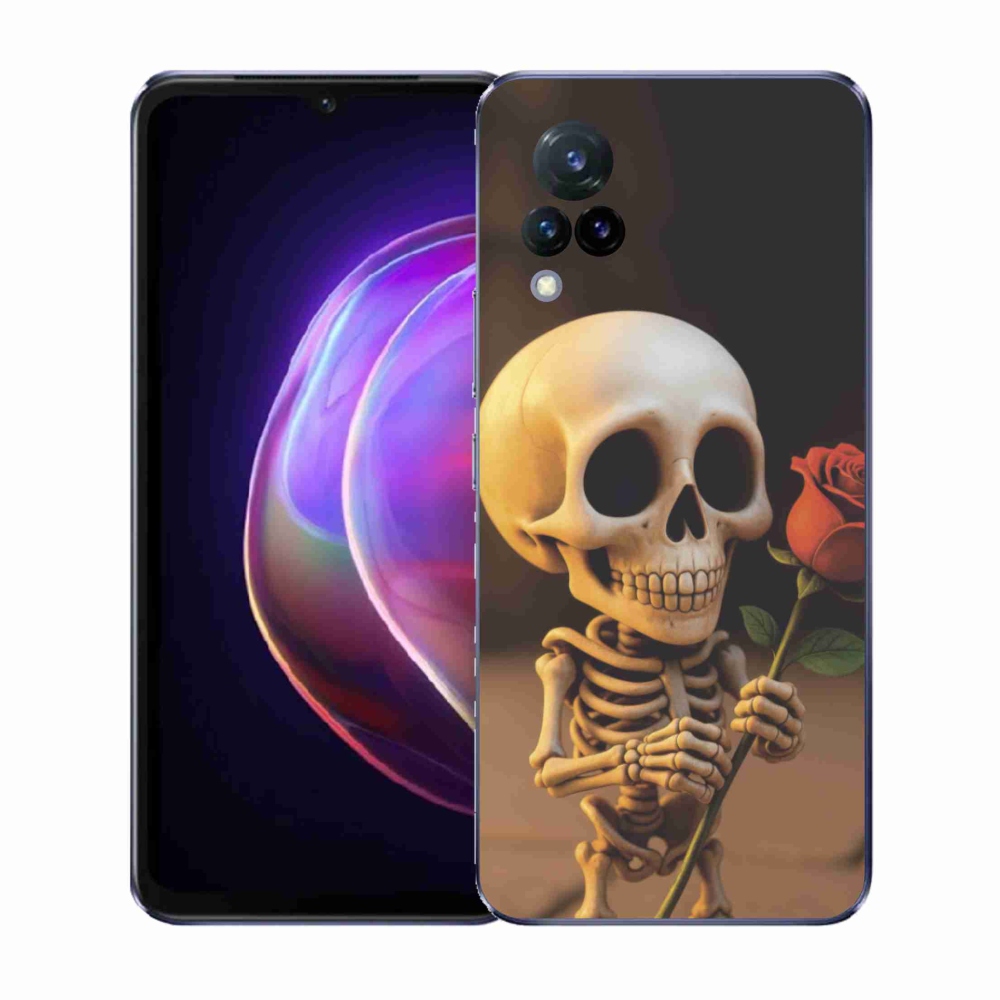 Gél borító mmCase a Vivo V21 4G/5G - csontváz rózsával