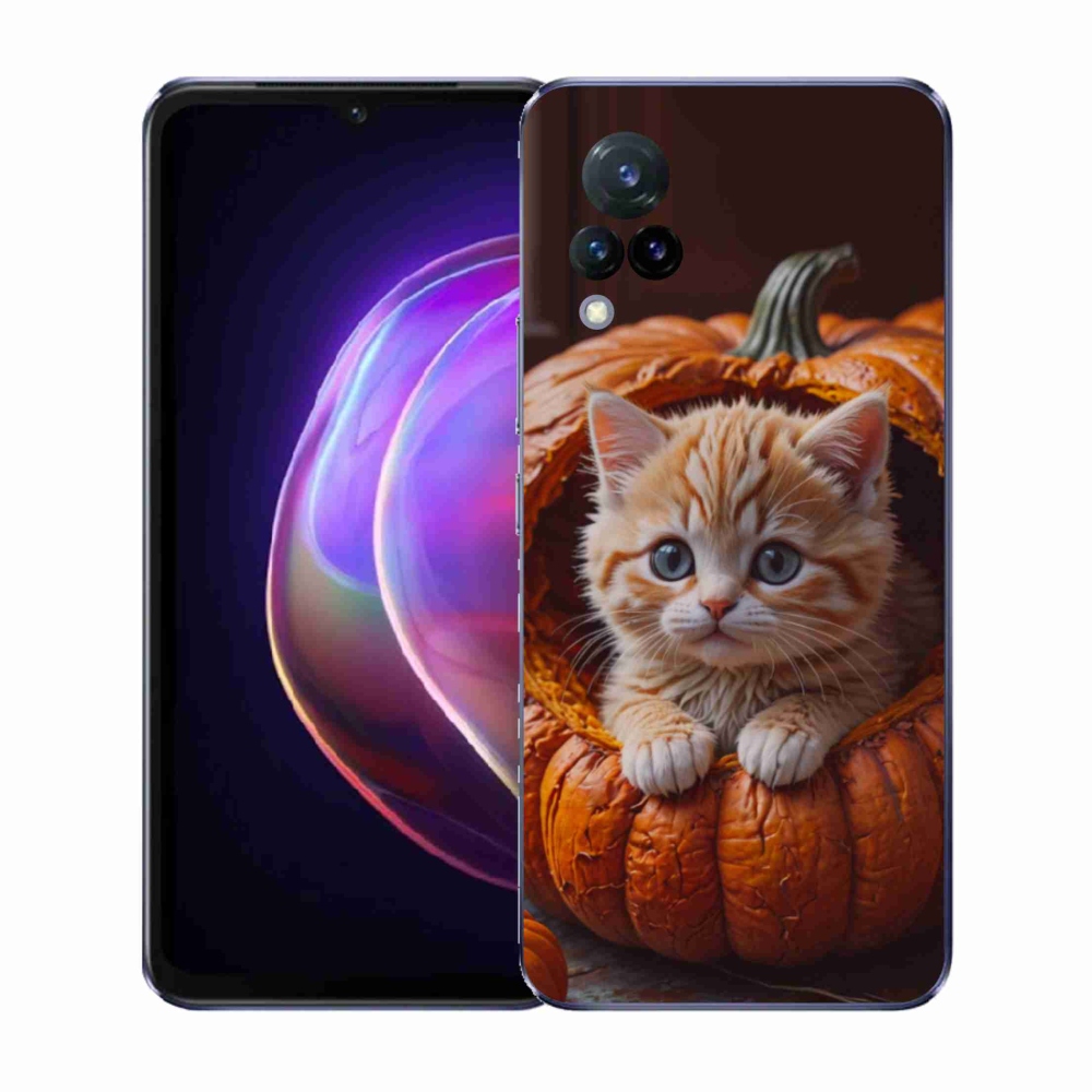 Gél borítás mmCase a Vivo V21 4G/5G készülékhez - cica és tök 2