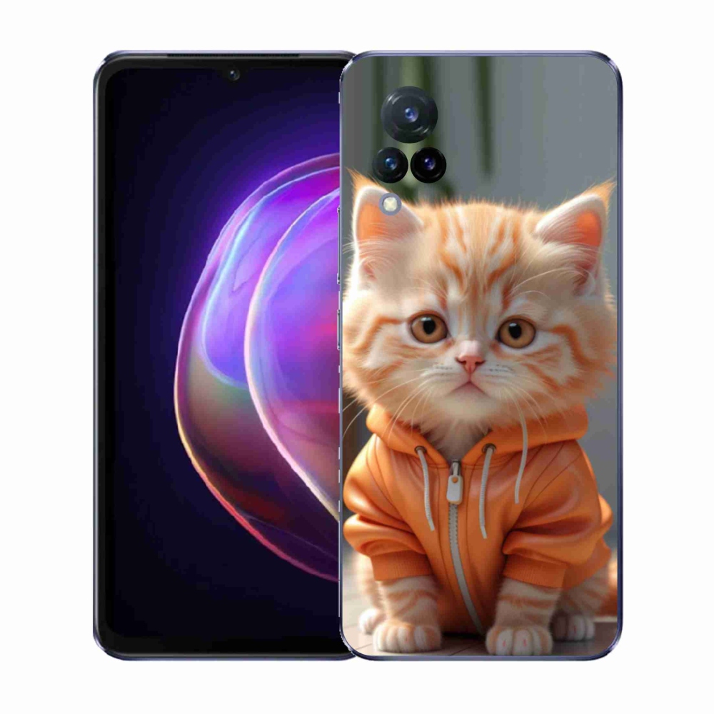 Gél borítás mmCase a Vivo V21 4G/5G készülékhez - cica melegítőben