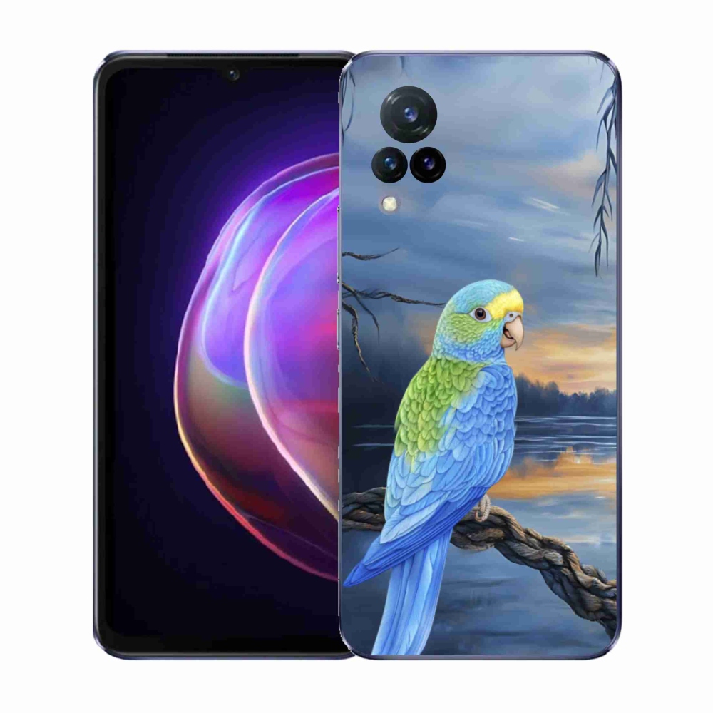 Zselés borítás mmCase Vivo V21 4G/5G készülékhez - kék papagáj