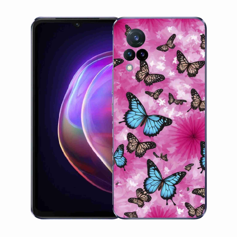 Gél borító mmCase a Vivo V21 4G/5G készülékhez - pillangókert