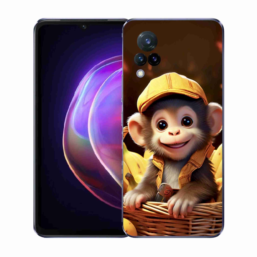 Zselés borítás mmCase a Vivo V21 4G/5G készülékhez - majom a kosárban
