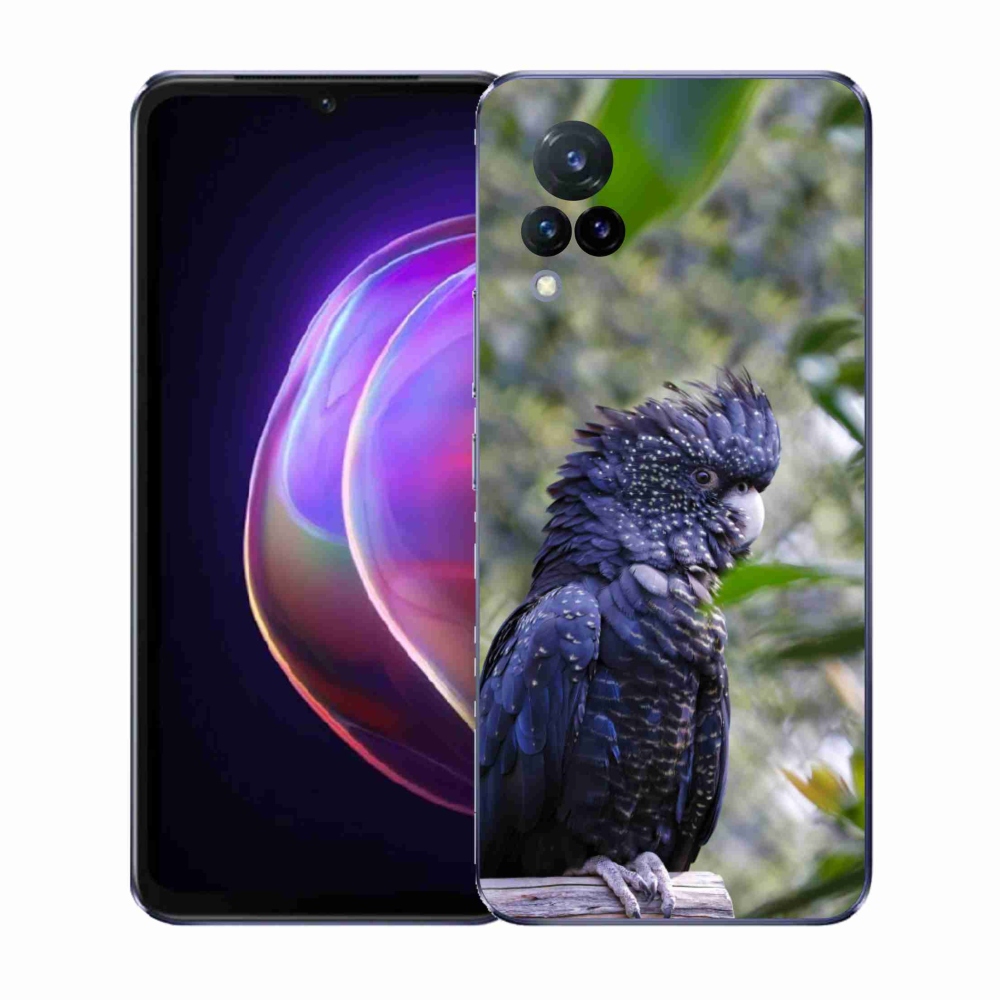 Gél borítás mmCase a Vivo V21 4G/5G készülékhez - papagáj kakadu fekete