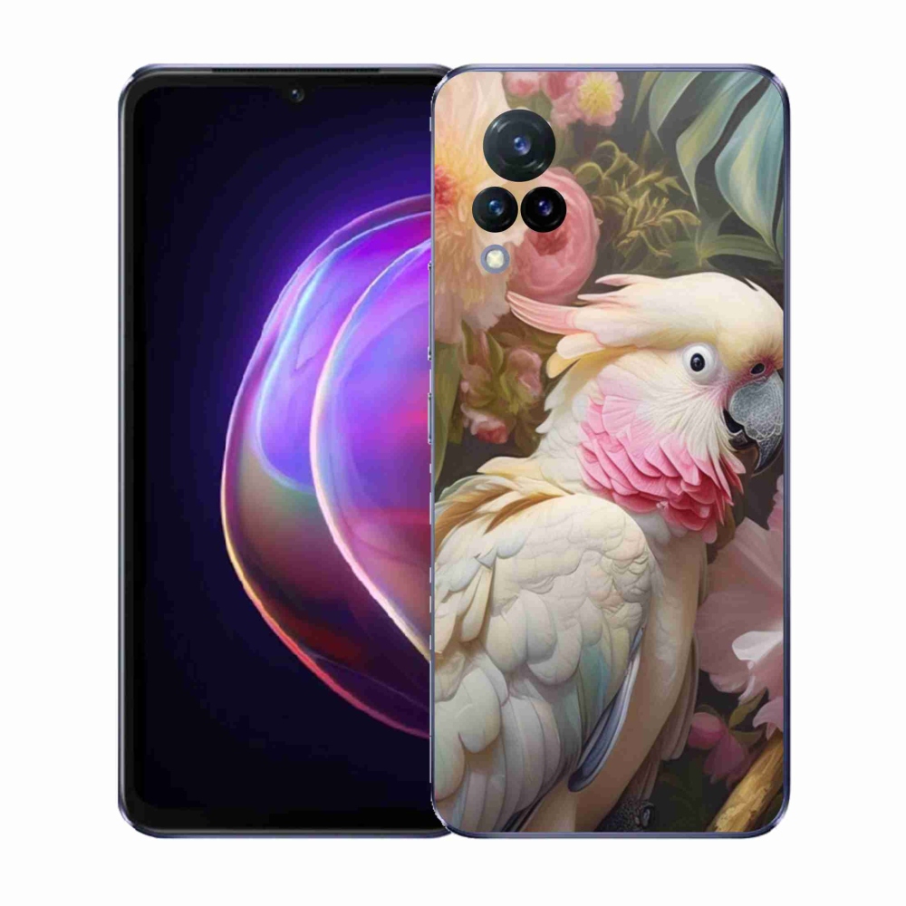 Gél borítás mmCase a Vivo V21 4G/5G készülékhez - papagáj kakadu rózsaszín 2