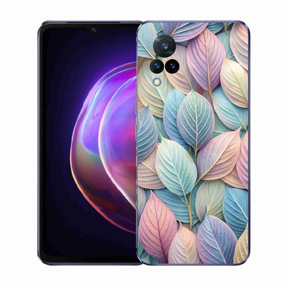 Gél borító mmCase a Vivo V21 4G/5G készülékhez - pasztell levelek