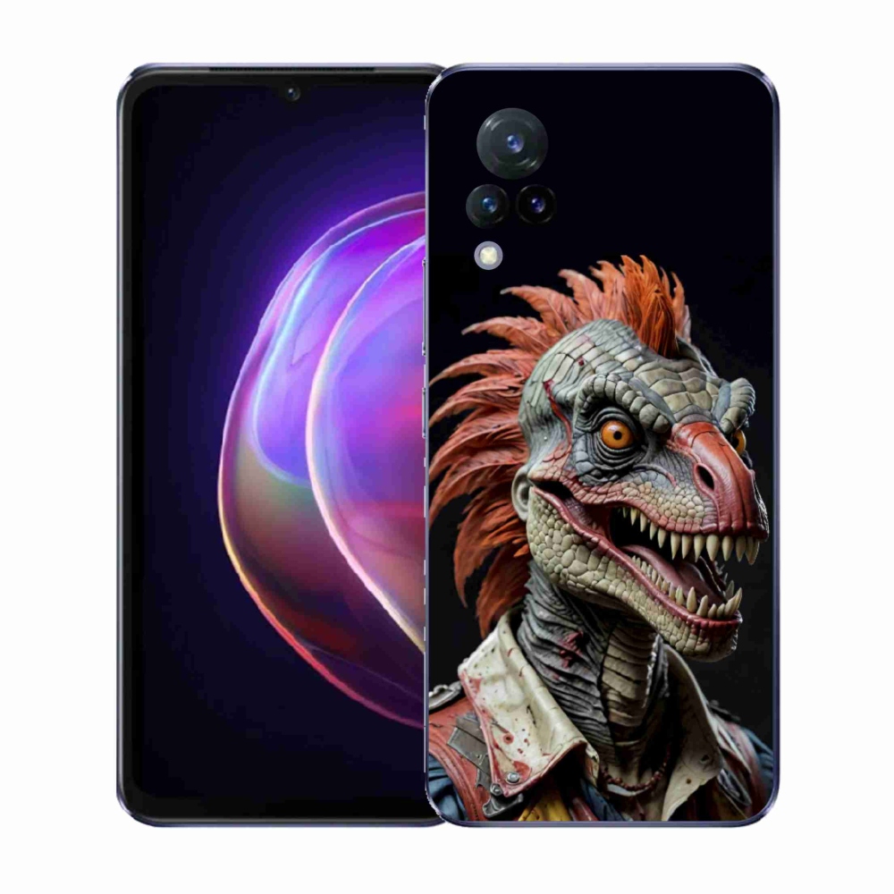 Gél borító mmCase a Vivo V21 4G/5G-n - punk dinoszaurusz