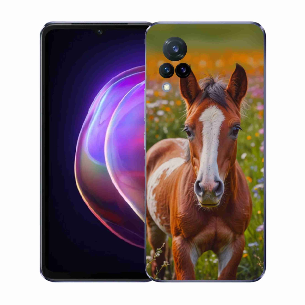 Gélburkolat mmCase a Vivo V21 4G/5G-n - aranyos csikó