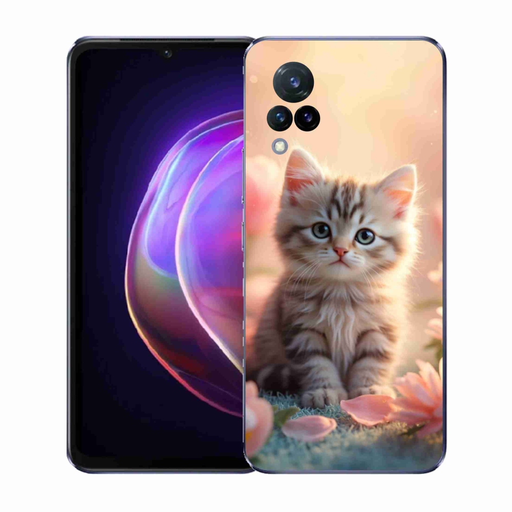 Gélburkolat mmCase a Vivo V21 4G/5G-n - aranyos cica 8