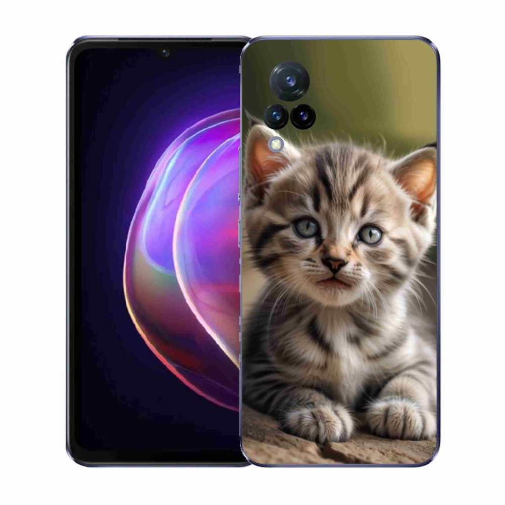 Gélburkolat mmCase a Vivo V21 4G/5G-n - aranyos cica 9