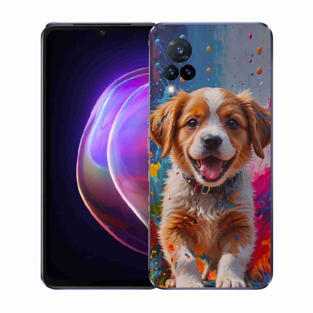 Gél borító mmCase a Vivo V21 4G/5G-n - aranyos kiskutya 3