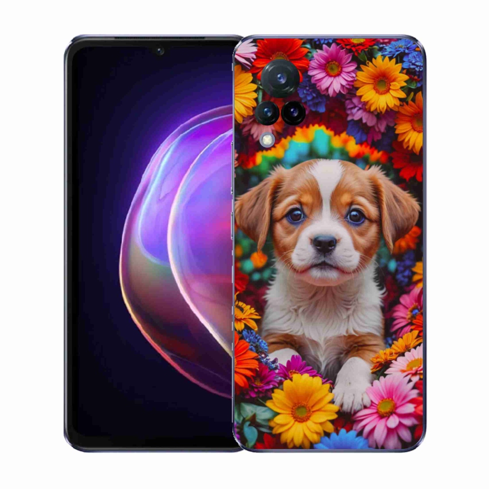 Gél borító mmCase a Vivo V21 4G/5G-n - aranyos kiskutya