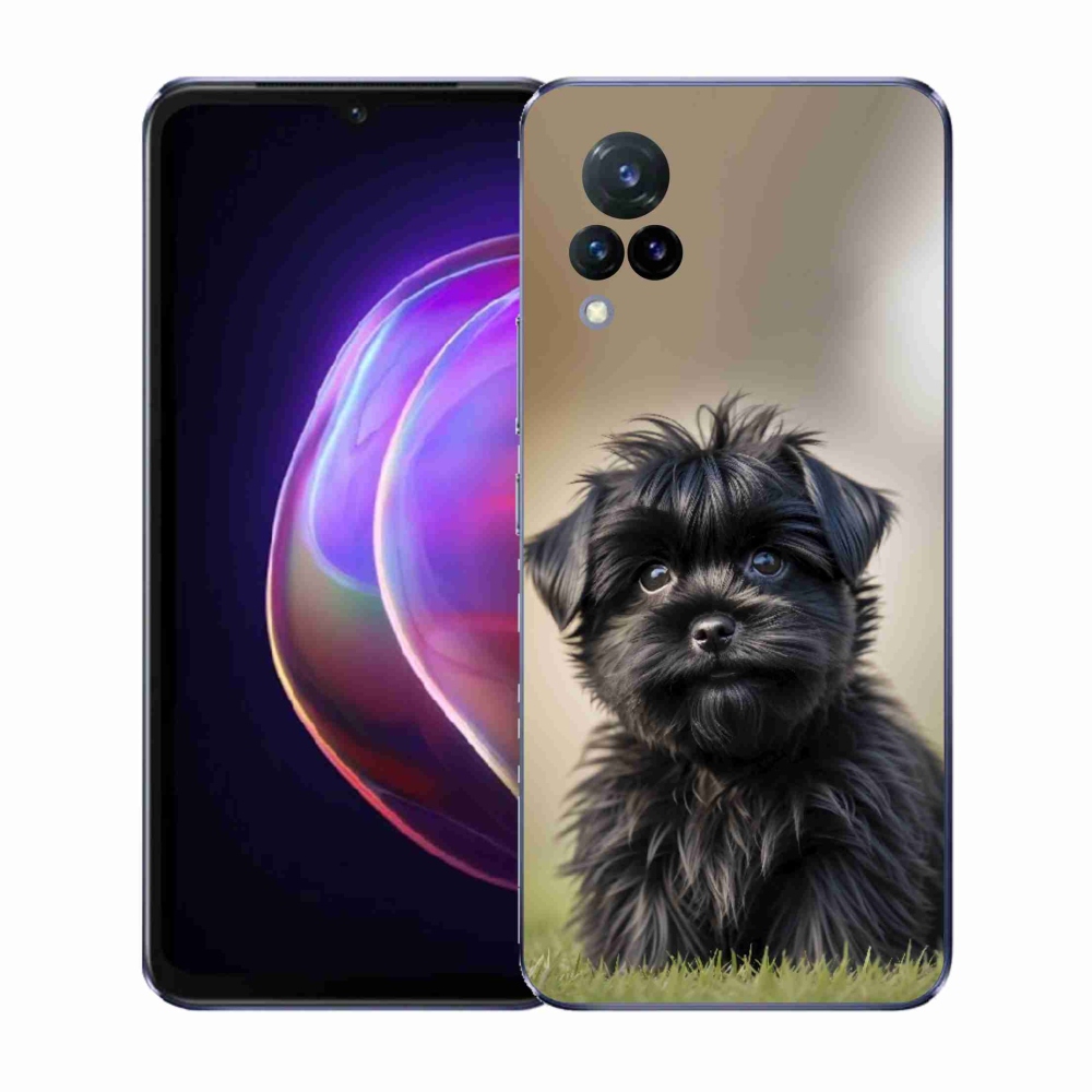 Gél borító mmCase a Vivo V21 4G/5G készülékhez - aranyos fekete kutya