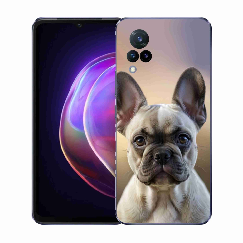 Gél borító mmCase a Vivo V21 4G/5G készülékhez - aranyos francia bulldog