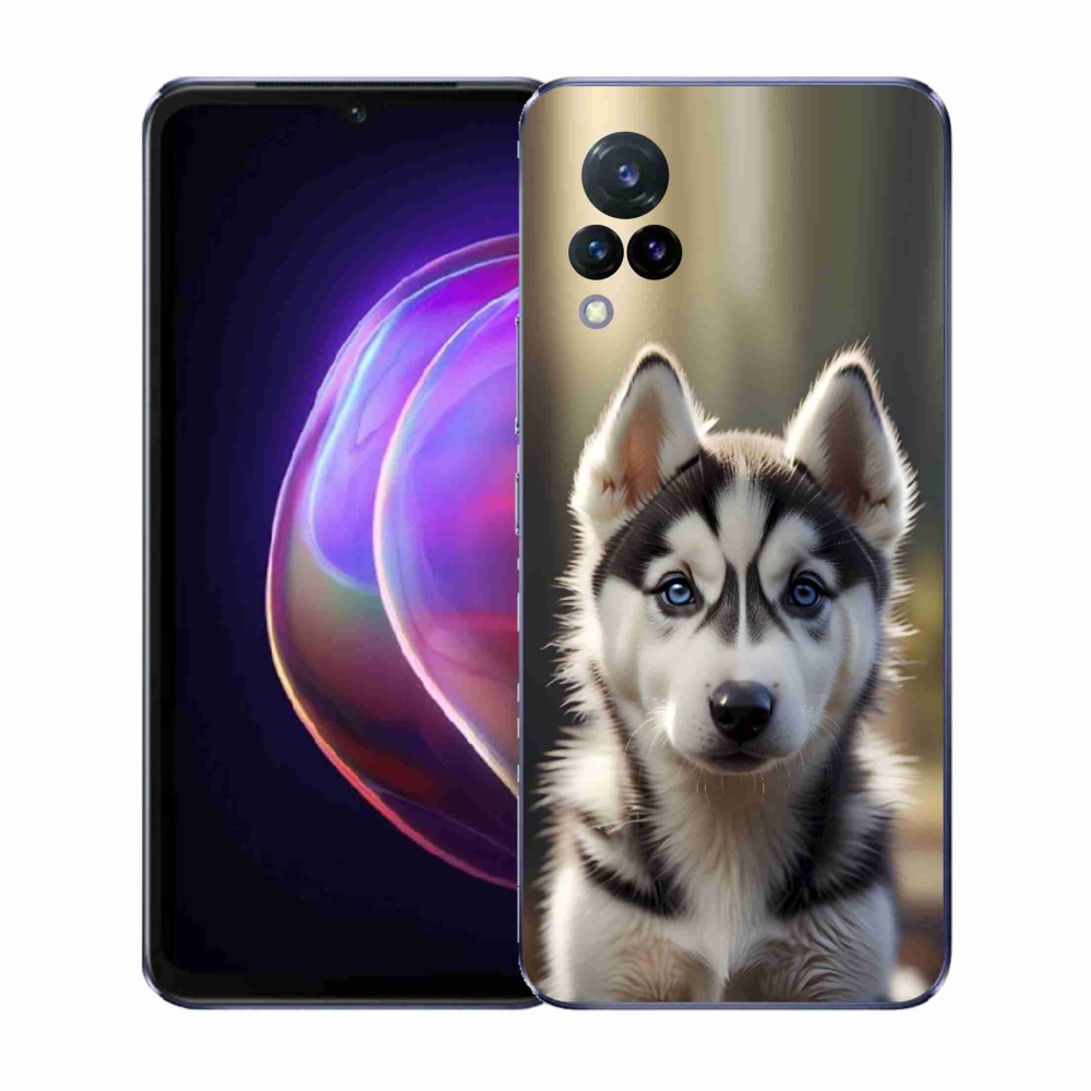 Gél borítás mmCase a Vivo V21 4G/5G-hez - aranyos szibériai husky