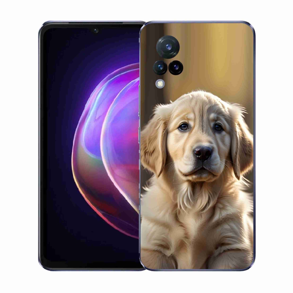 Gél borító mmCase a Vivo V21 4G/5G készülékhez - aranyos arany retriever