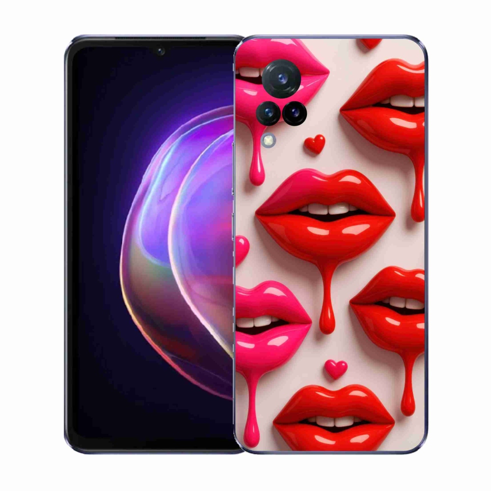 Gél borítás mmCase a Vivo V21 4G/5G készülékhez - ajkak 2