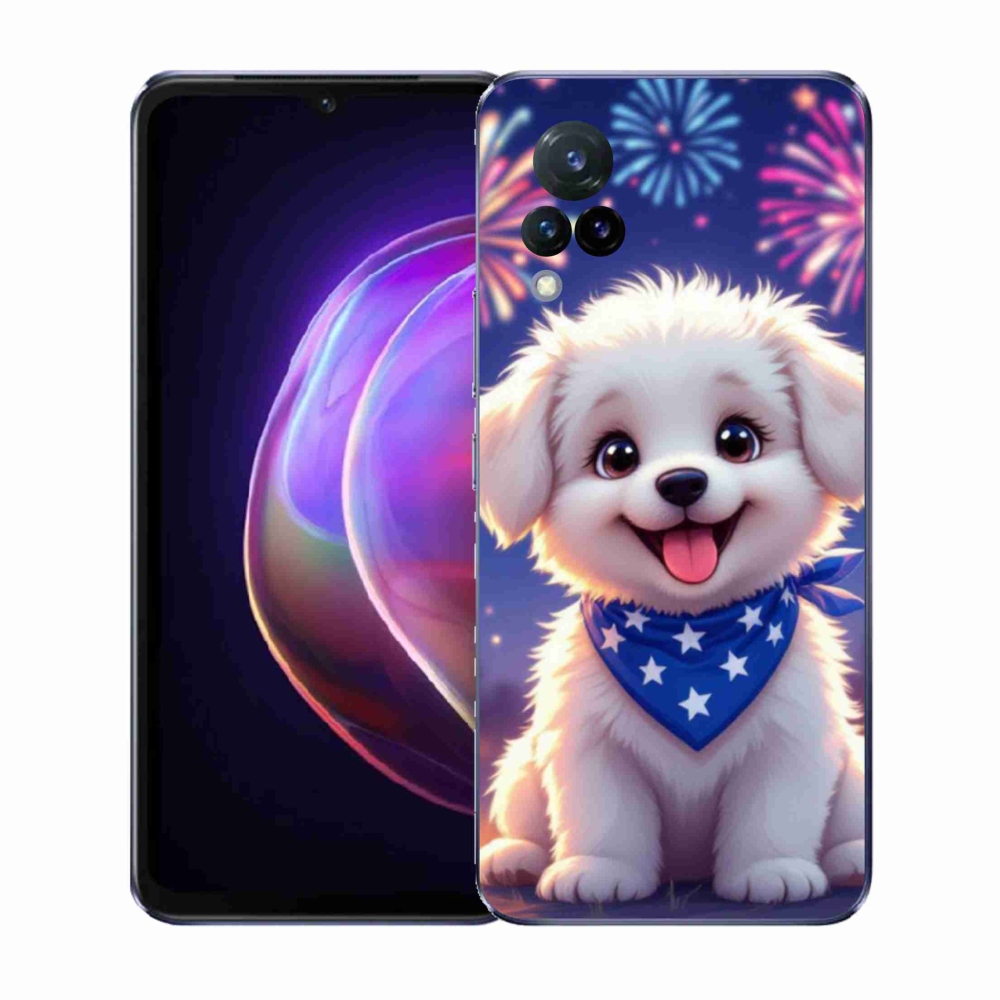 Gél borítás mmCase a Vivo V21 4G/5G-n - ünnepi kiskutya