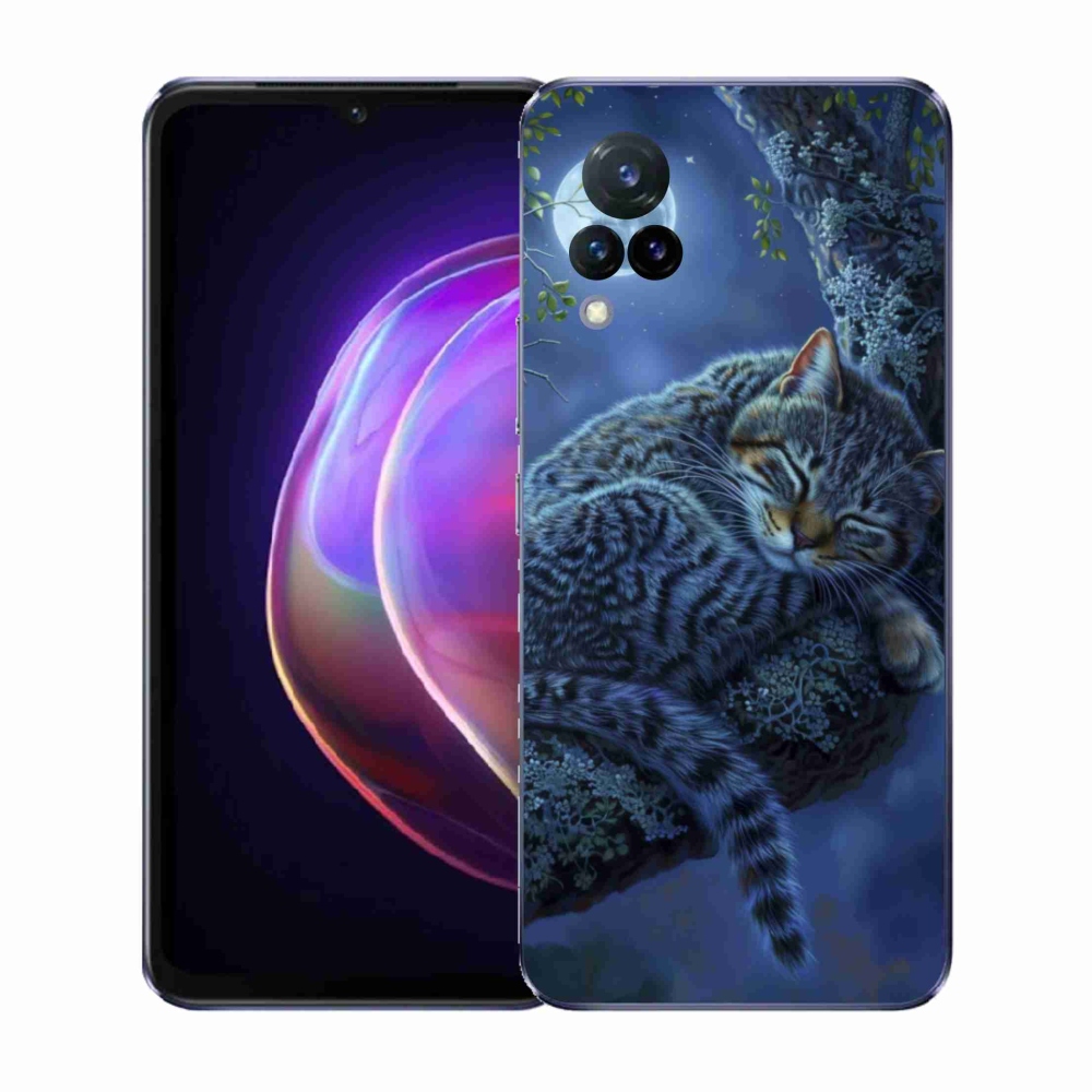 Gél borítás mmCase a Vivo V21 4G/5G készülékhez - alvó macska