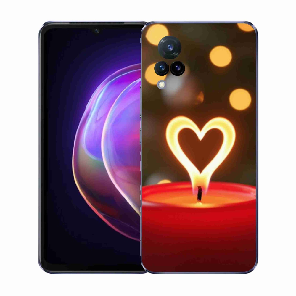 Gél borítás mmCase a Vivo V21 4G/5G készülékhez - láng szíve
