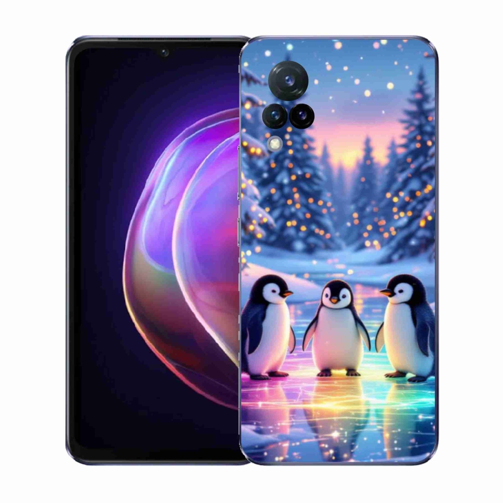 Gél borító mmCase a Vivo V21 4G/5G készülékhez - pingvinek