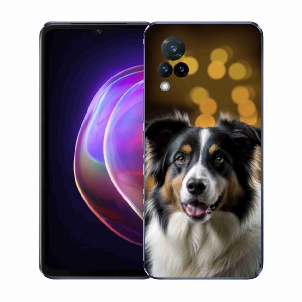 Gél borítás mmCase a Vivo V21 4G/5G készülékhez - mosolygós ausztrál juhászkutya