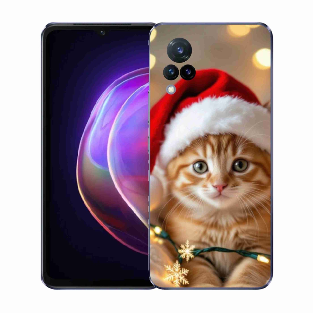 Gél borító mmCase a Vivo V21 4G/5G készülékhez - Karácsonyi cica