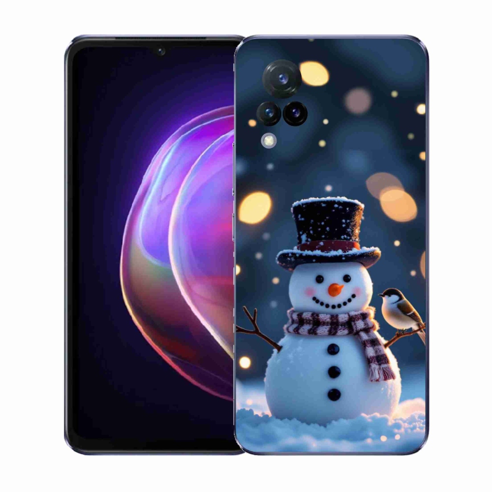 Gél borítás mmCase a Vivo V21 4G/5G készülékhez - karácsonyi hóember