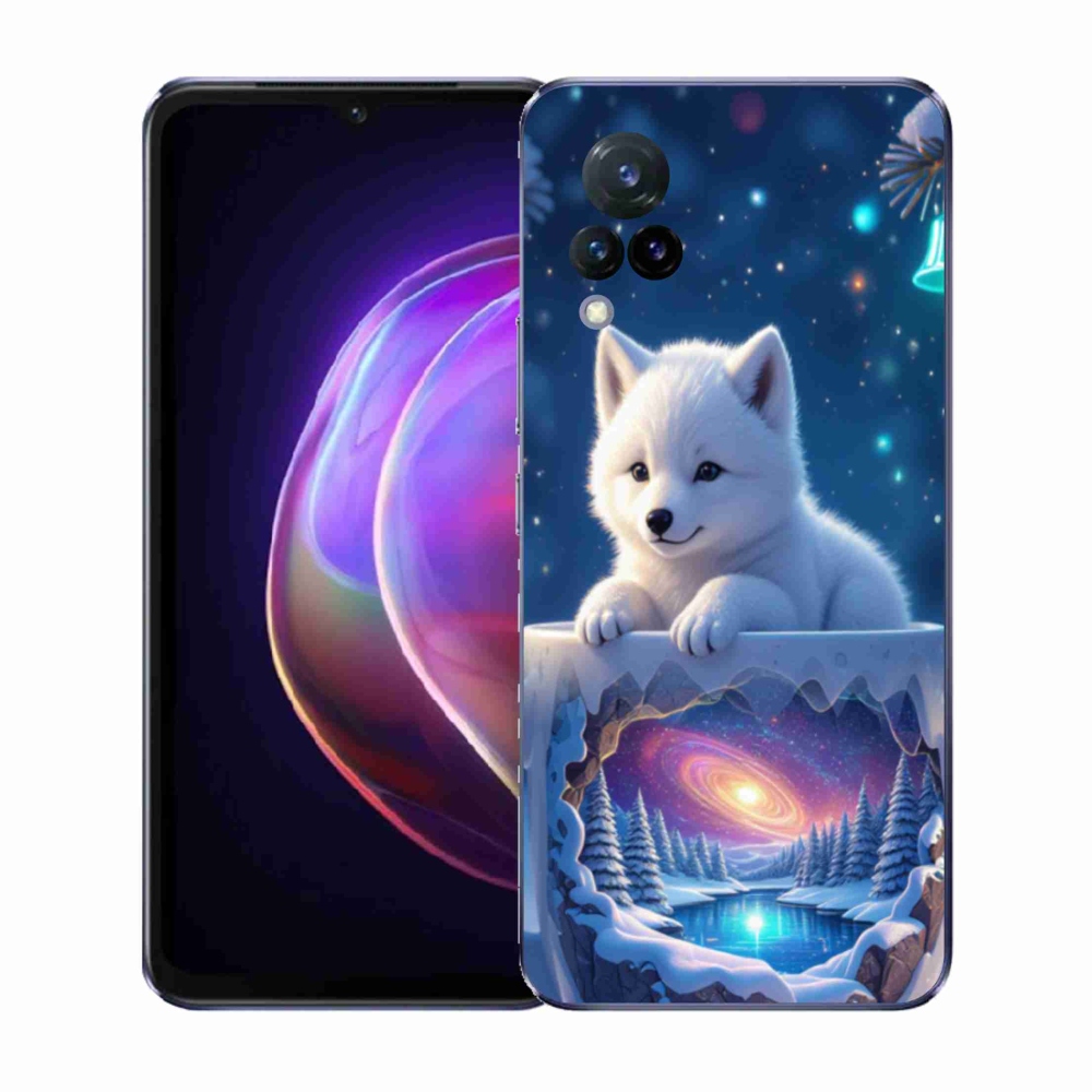 Gél borító mmCase a Vivo V21 4G/5G-hez - Karácsonyi kölyökkutya