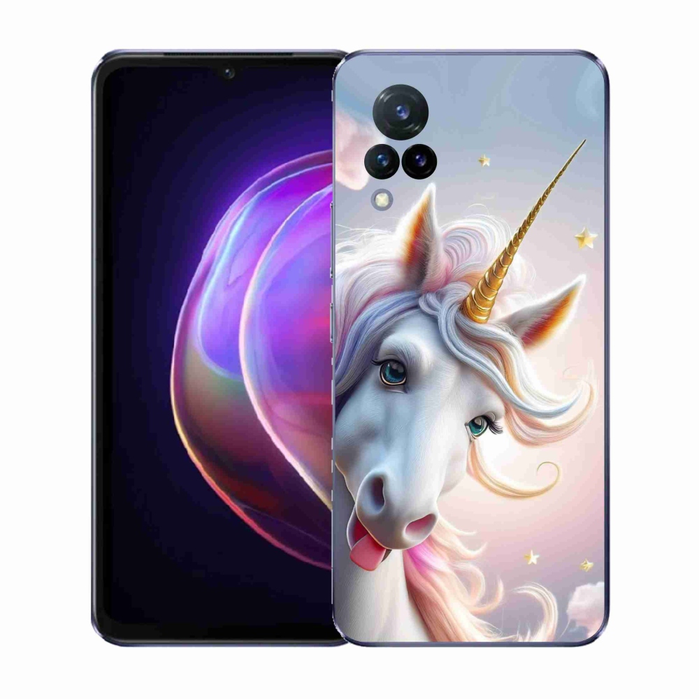 Gél borítás mmCase a Vivo V21 4G/5G készülékhez - vidám egyszarvú