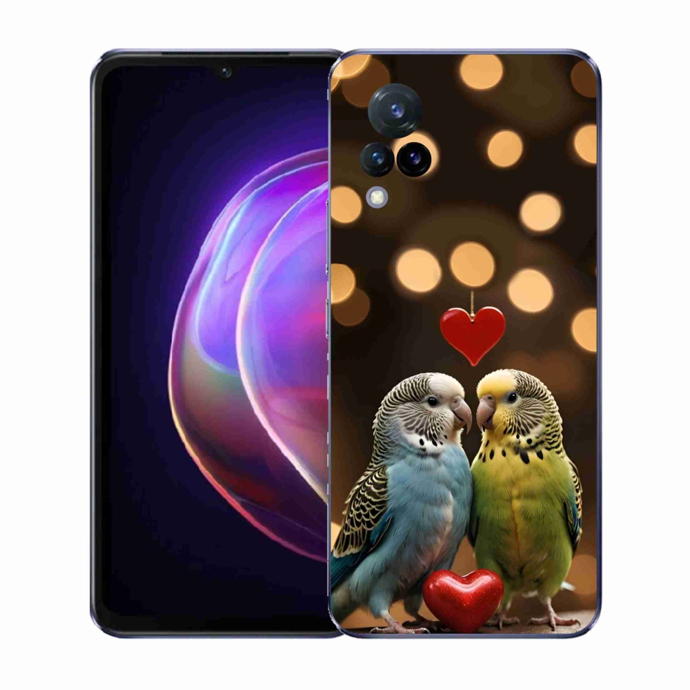 Gél borító mmCase a Vivo V21 4G/5G készülékhez - szerelmes papagájok