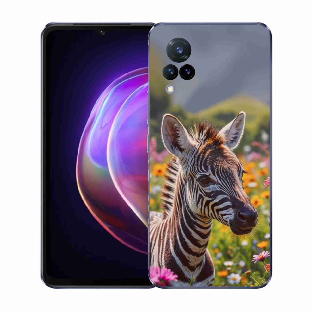 Gél borítás mmCase a Vivo V21 4G/5G készülékhez - zebra a réten