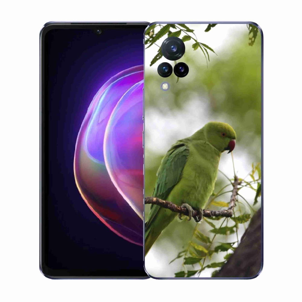 Zselés borítás mmCase a Vivo V21 4G/5G készülékhez - zöld papagáj