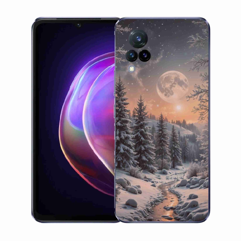 Gél borítás mmCase a Vivo V21 4G/5G-hez - téli táj 2