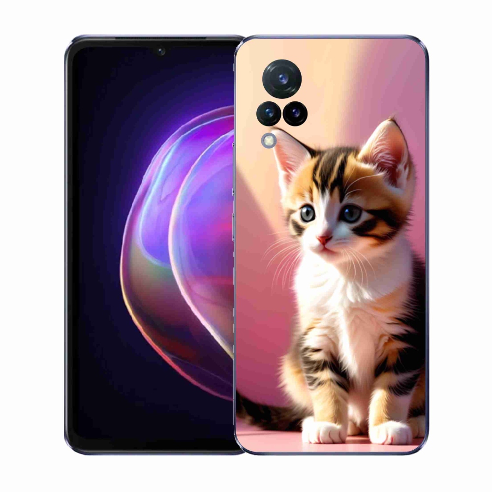 Gél borító mmCase a Vivo V21 4G/5G készülékhez - kíváncsi cica 2