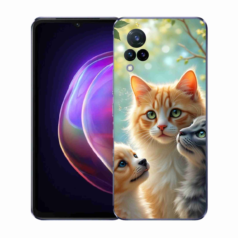 Gél borító mmCase a Vivo V21 4G/5G - állatbarátok 2