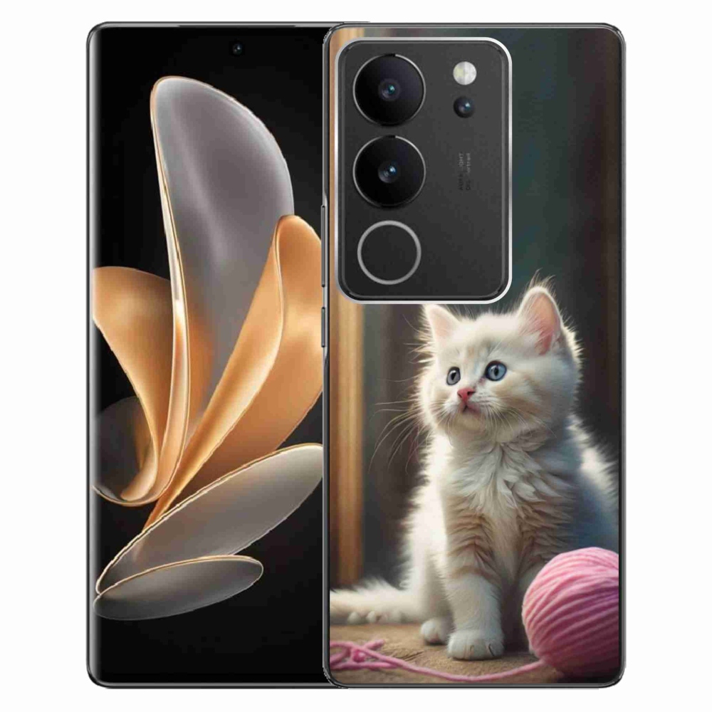 mmCase géltok a Vivo V29 5G-hez – fehér cica 2