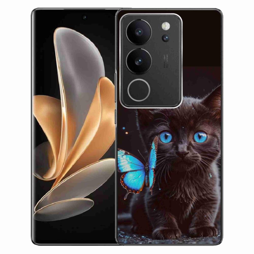 mmCase gél tok a Vivo V29 5G-hez – fekete cica 3