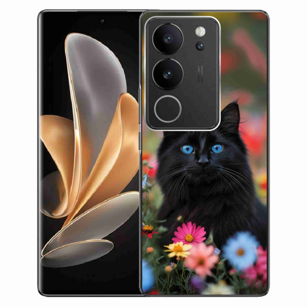 mmCase gél tok a Vivo V29 5G-hez – fekete cica 4