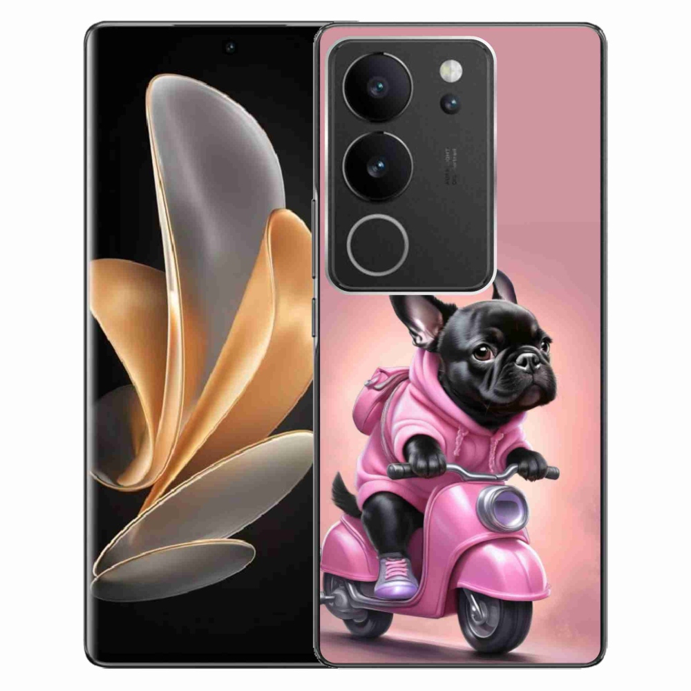 mmCase gél tok a Vivo V29 5G-hez – francia buldog robogón
