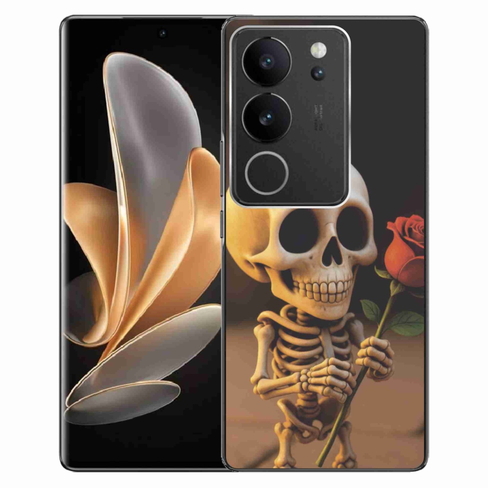 mmCase géltok a Vivo V29 5G-hez – csontváz rózsával