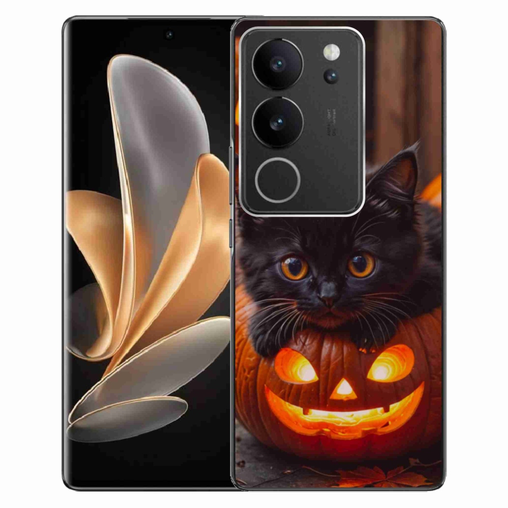 mmCase gél tok a Vivo V29 5G-hez – cica és sütőtök