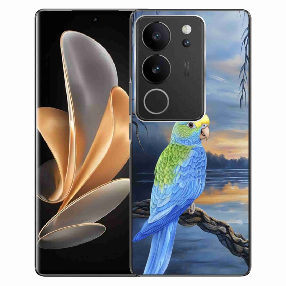 mmCase gélhuzat a Vivo V29 5G-hez – kék papagáj